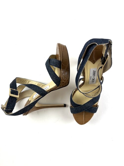 Jimmy Choo denim Vamp platform sandals