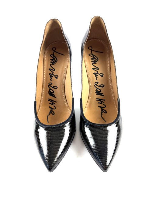 Lanvin black lizard heels