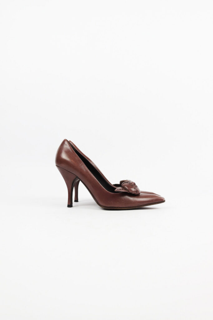 Prada Brown Leather Heels EU size 36,5 | Luxeparel