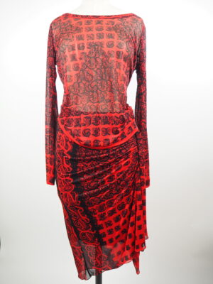 Jean Paul Gaultier Soleil Red Vintage Ensemble Size M-L