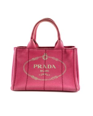 Prada pink canvas top handle