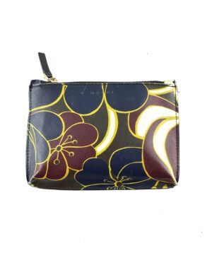 Marni leather flower print pouch