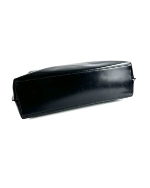 Gucci black patent leather shoulder bag