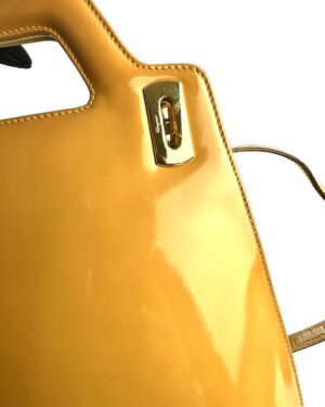 Salvatore Ferragamo Handbag Yellow patent leather