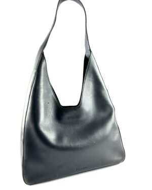 Prada dark blue leather hobo bag