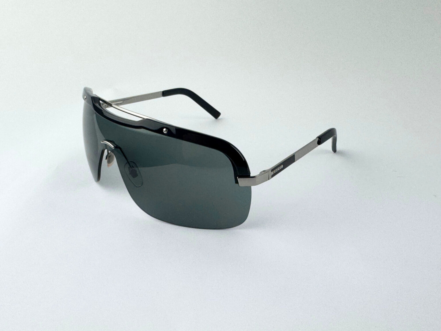 Gucci black shield sunglasses