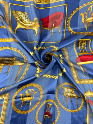 Lanvin silk carré with furniture print