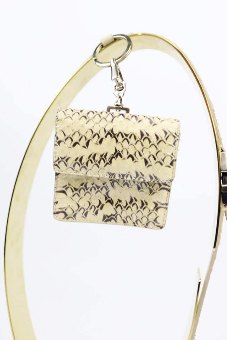 Prada python leather coin purse belt | Luxeparel