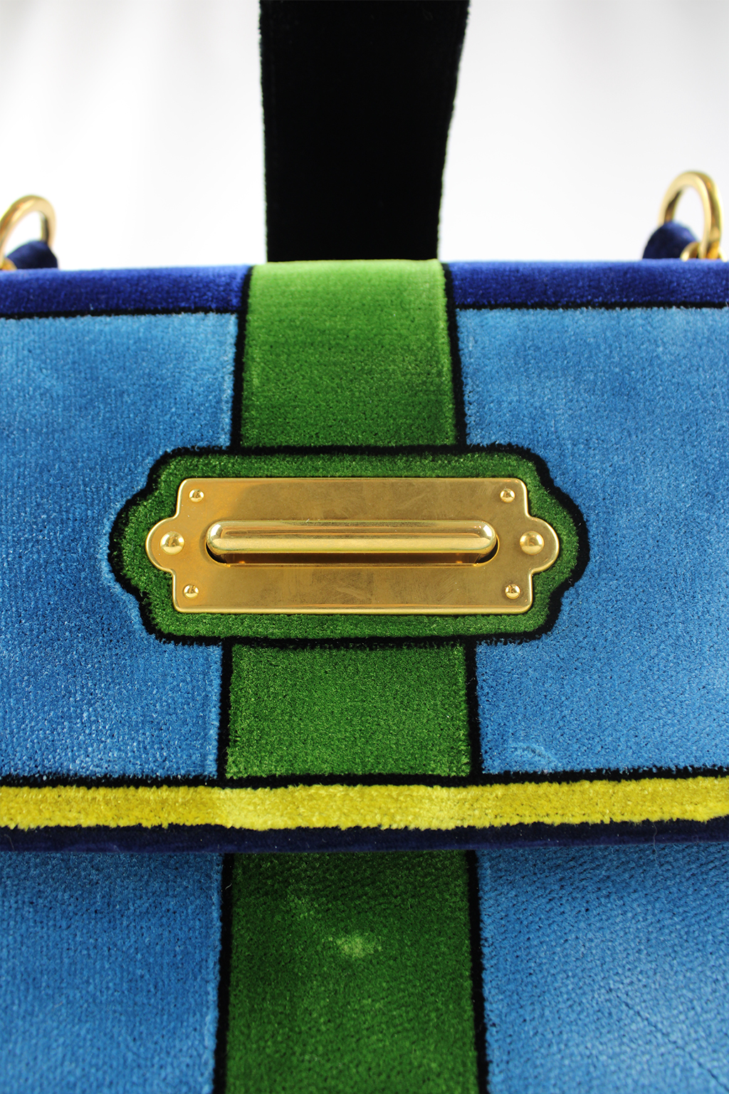 Prada tas blauw en groen en geel_12