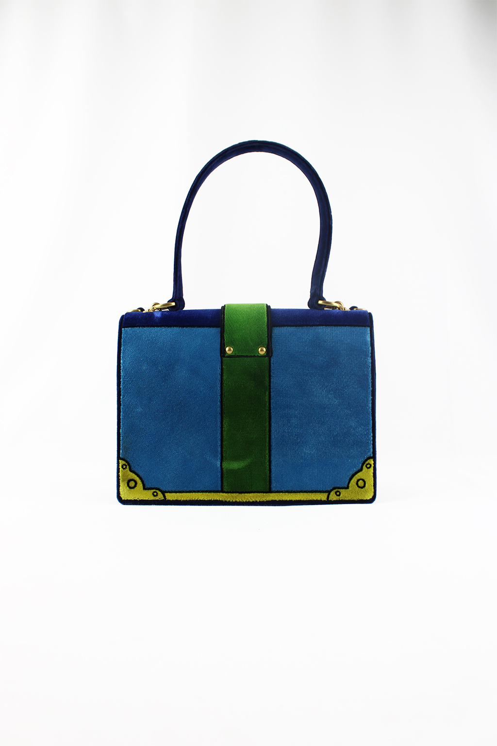 Prada tas blauw en groen en geel_3