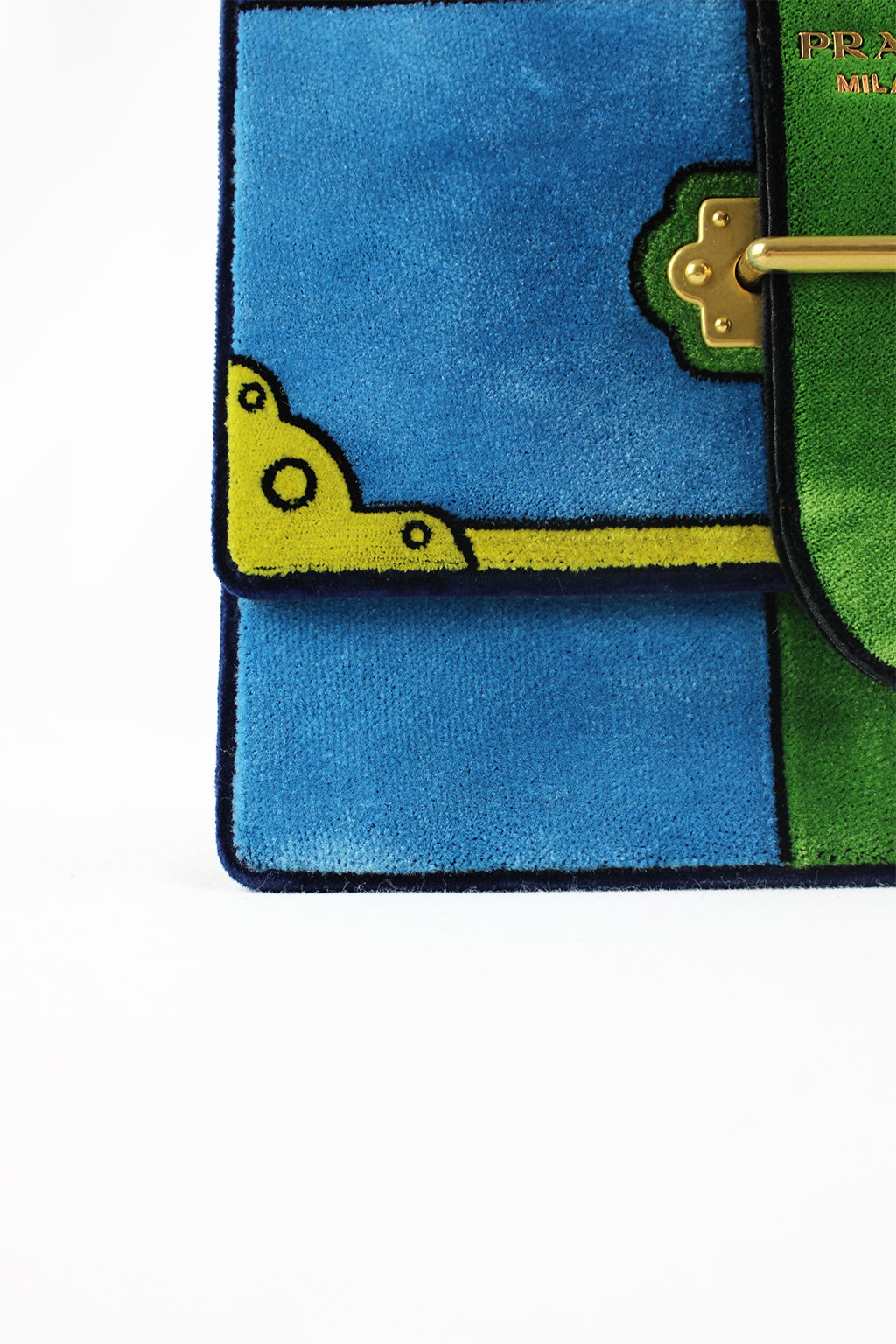 Prada tas blauw en groen en geel_6